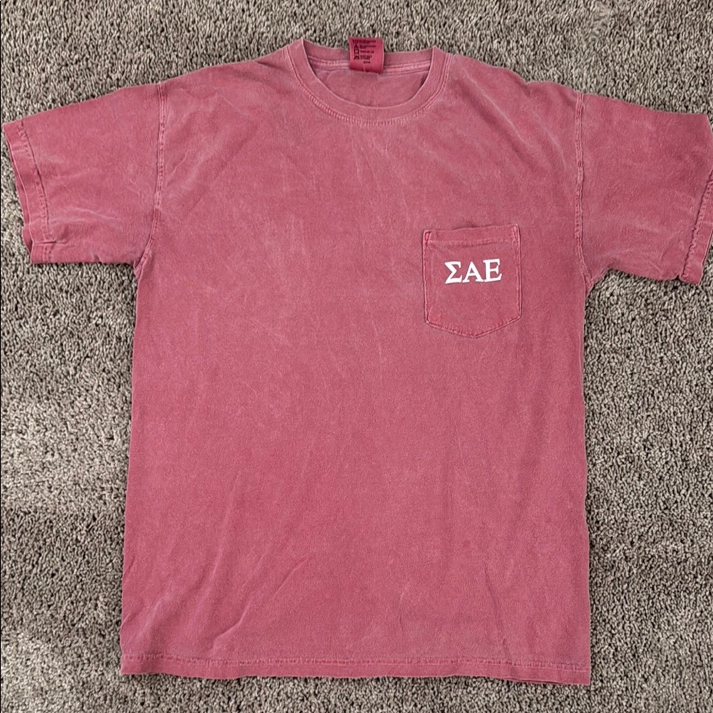 Comfort Colors Red Short Sleeve Tee with Greek Letters